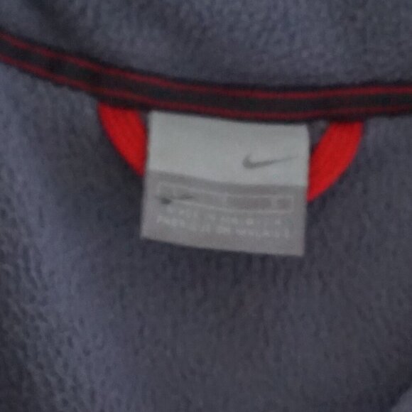 VTG Y2K Gray Tag Nike Black Red Fleece Lined Red Check Zip Up Nylon Ski Jacket L - Picture 11 of 11